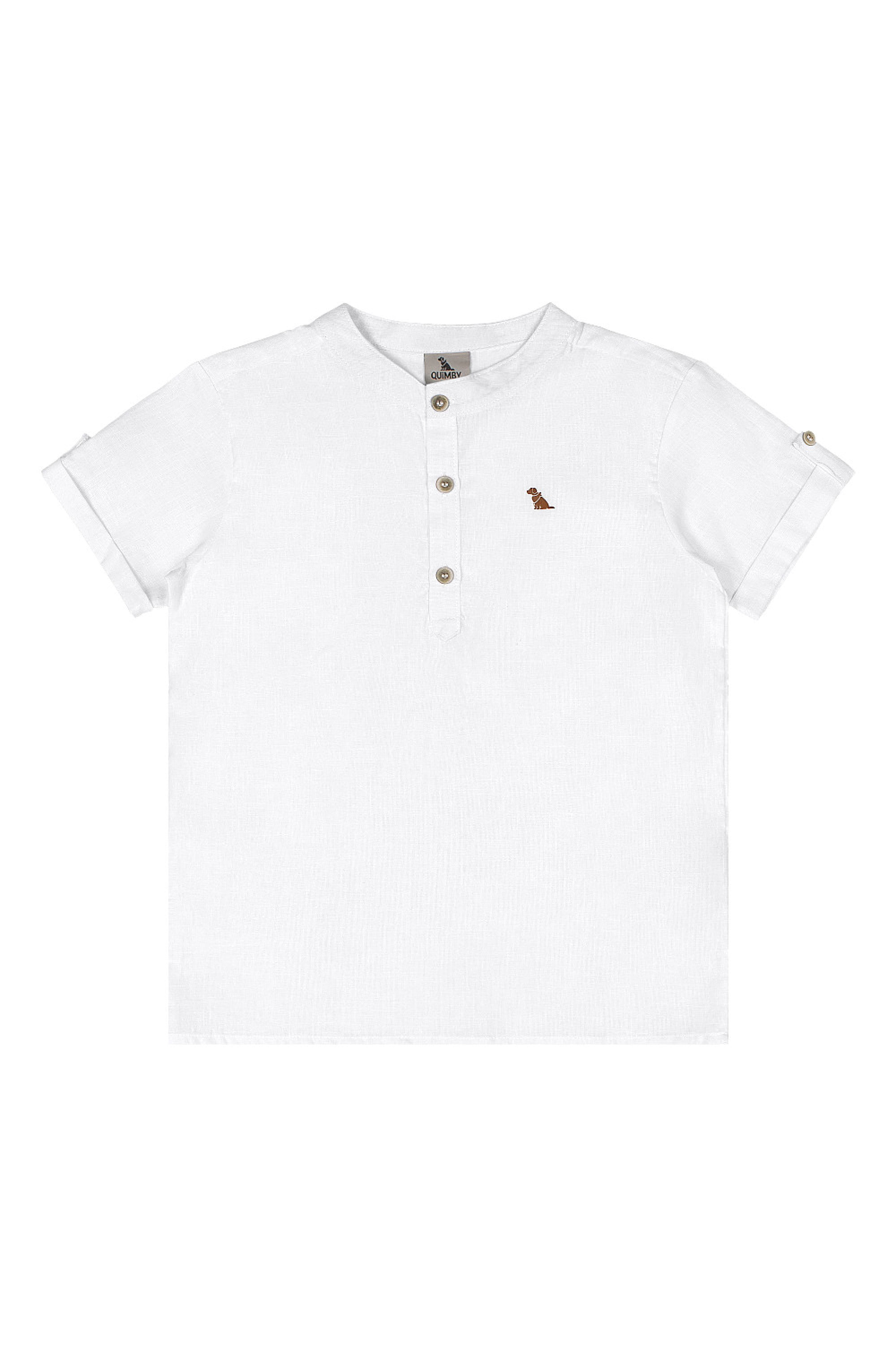 Bata Infantil Masculina em Algodão (Branco) Quimby - Imagem 11